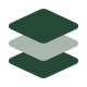 A minimalist icon of a layer group, typically used to represent a collection of layered elements.